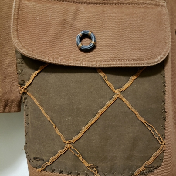 Woodshop Mullet Custom International Denim Work Jacket Visible Mending Style - Picture 2 of 15